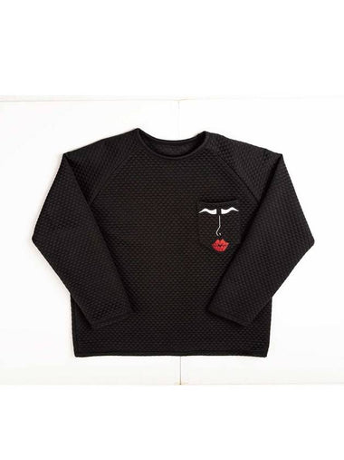 Face Pocket Sweatshirt Black - PLA.Y_P - BALAAN 1