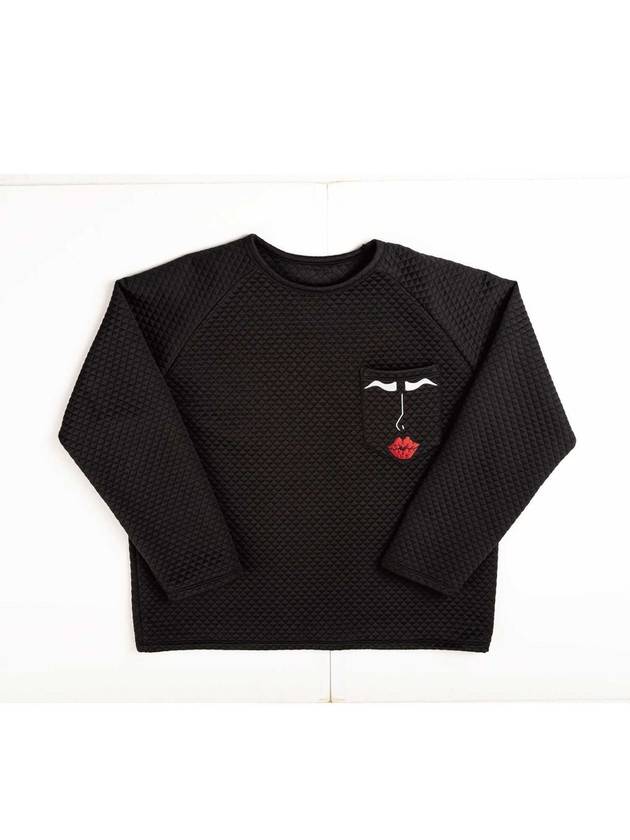 Face Pocket Sweatshirt Black - PLA.Y_P - BALAAN 2