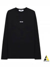 Micro Logo Print Long Sleeve T-Shirt Black - MSGM - BALAAN 2