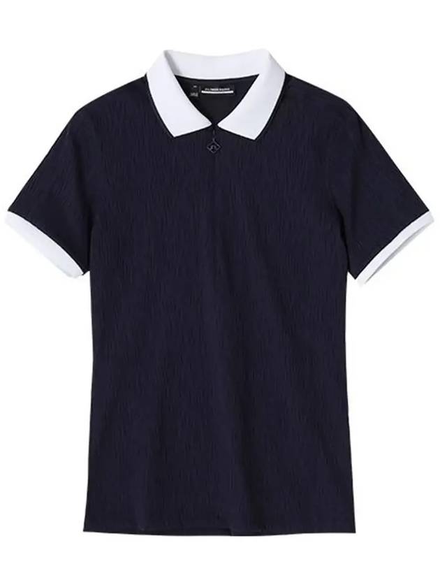 Izara Short Sleeve Polo Shirt Navy - J.LINDEBERG - BALAAN 5