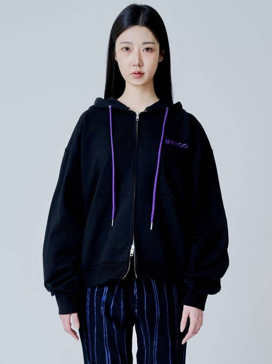 EARPLUG HOODIE ZIP UP BLACK - MIYHOO - BALAAN 1