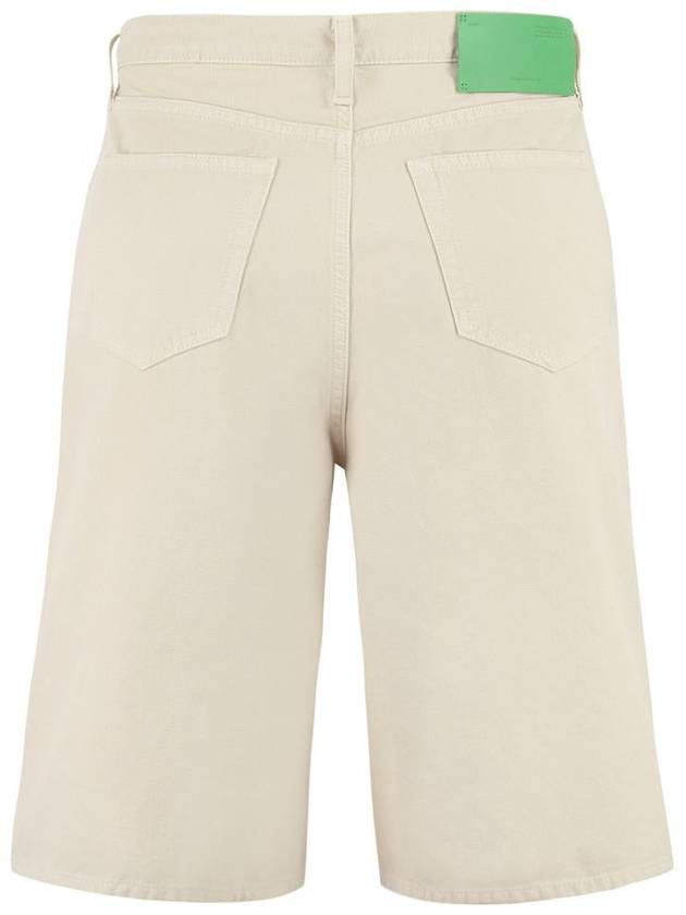 Utility Bermuda Denim Shorts Beige - OFF WHITE - BALAAN 3