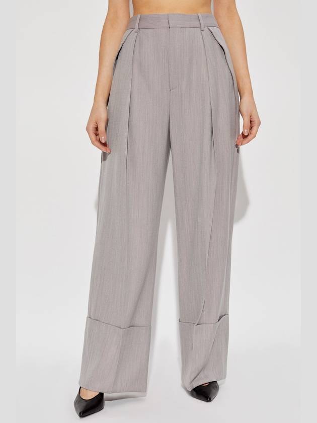 Victoria Beckham Trousers With Wide-leg, Women's, Purple - VICTORIA BECKHAM - BALAAN 3