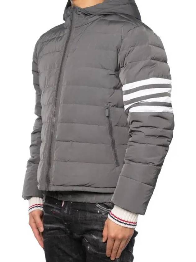 Poly Twill Down Filled 4-Bar Ski Padding Grey - THOM BROWNE - BALAAN 5