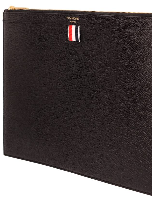 Medium Document Holder Clutch Bag Black - THOM BROWNE - BALAAN 4