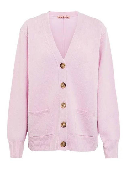 Wool Blend Cardigan Pale Lilac - ACNE STUDIOS - BALAAN 2