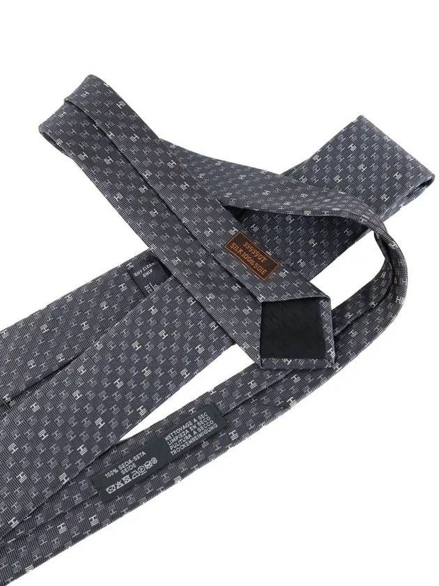 H Speed ​​Silk Tie Grey - HERMES - BALAAN 3