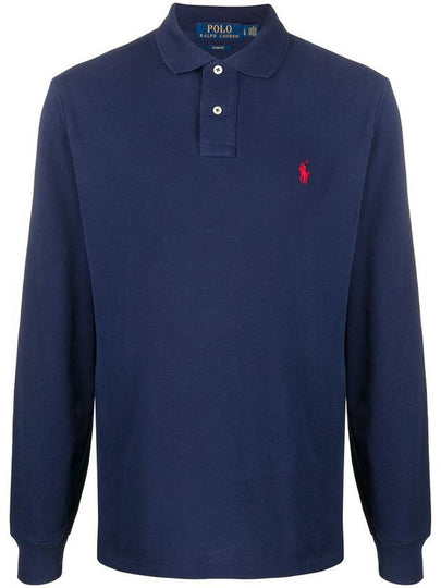 Embroidery Logo Long Sleeve Polo Shirt Navy - POLO RALPH LAUREN - BALAAN 2