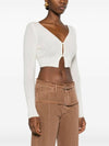 Le Alzou Cropped Cardigan White - JACQUEMUS - BALAAN 3