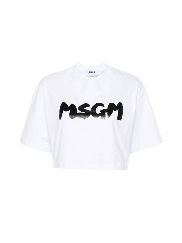 Cloud Logo Crop T-Shirt 3641MDM100 247002 01 - MSGM - BALAAN 1