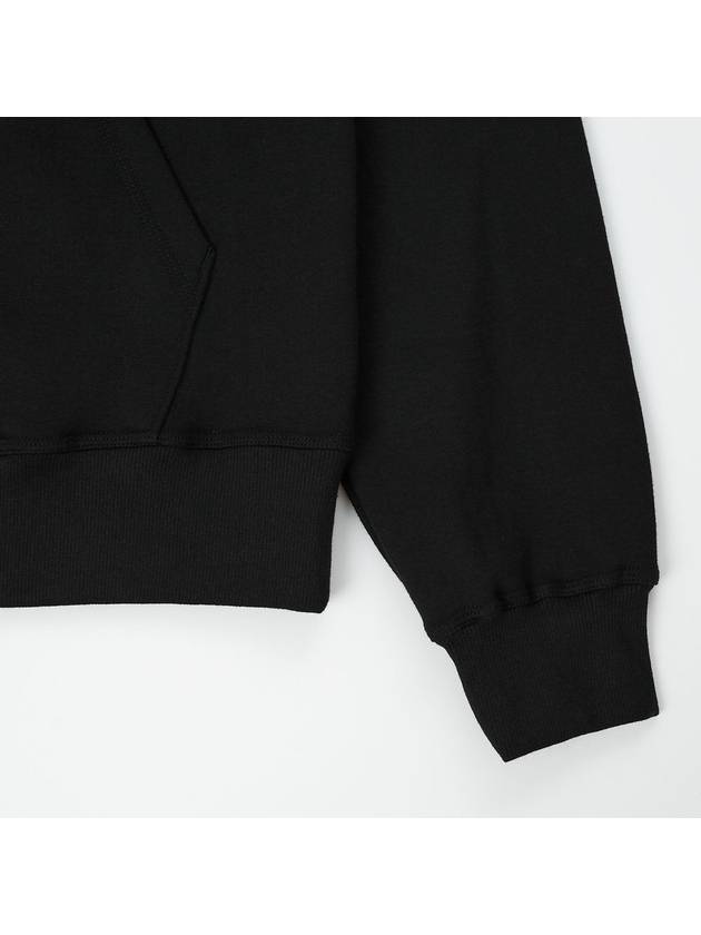 Relaxed Fit Special Wool Hoodie Black - CETO - BALAAN 5