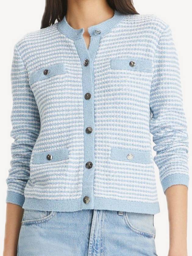 Kendra Cotton Cardigan Blue - TORY BURCH - BALAAN 3