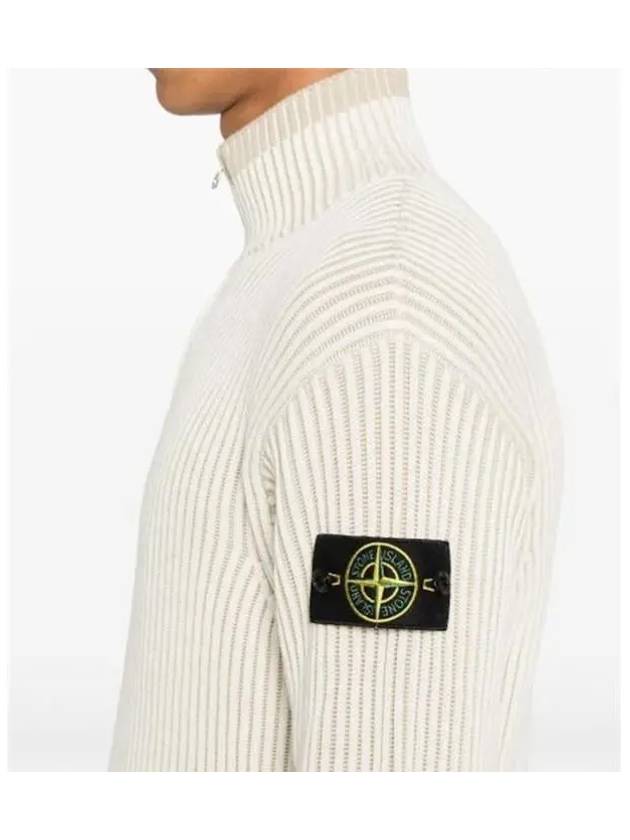 Vanish Ribbed Knit Top Beige - STONE ISLAND - BALAAN 5