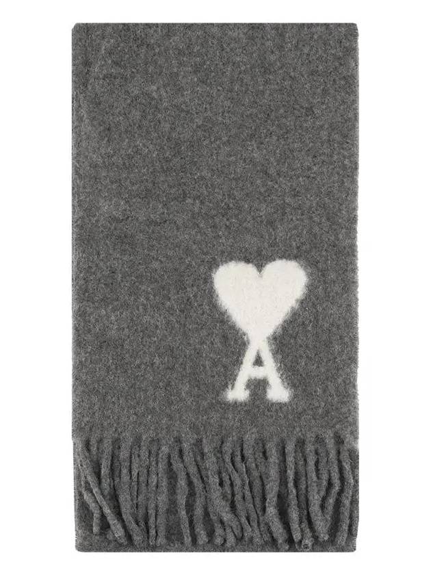 De Coeur Jacquard Muffler Dark Grey - AMI - BALAAN 2