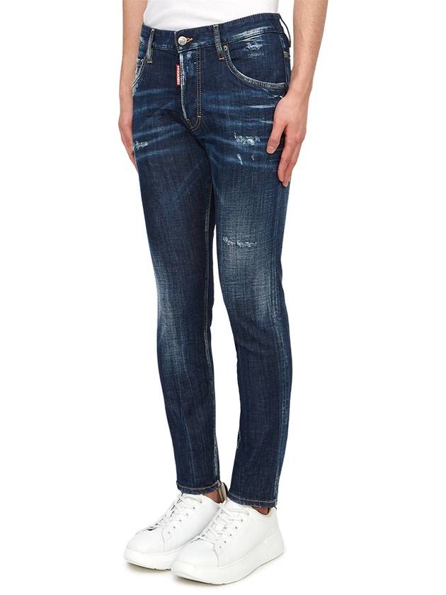 Dark Easy Wash Skater Jeans Blue - DSQUARED2 - BALAAN 3