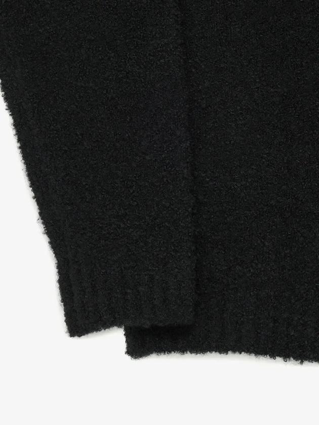 Boucle V-Neck Over Fit Knit Top Black - NOIRER - BALAAN 7