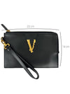 Mini Leather Clutch Bag Black - VERSACE - BALAAN 10