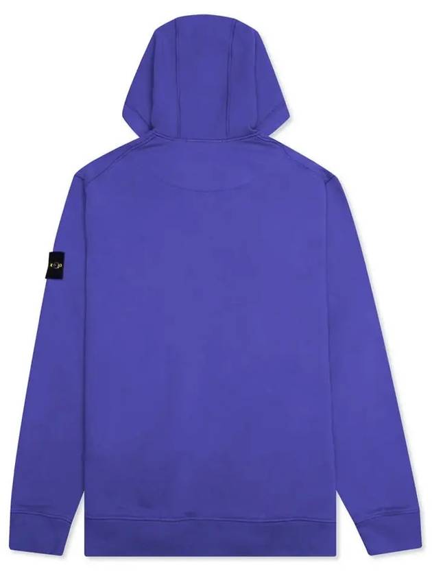 Wappen Patch Brushed Cotton Fleece Hoodie Blue - STONE ISLAND - BALAAN 4