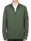 Men's Lens Wappen Zip-Up Cardigan Green - CP COMPANY - BALAAN 3