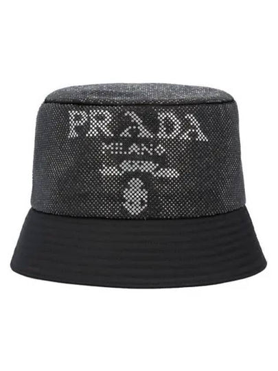 Logo Micro Stud Bucket Hat Black - PRADA - BALAAN 2