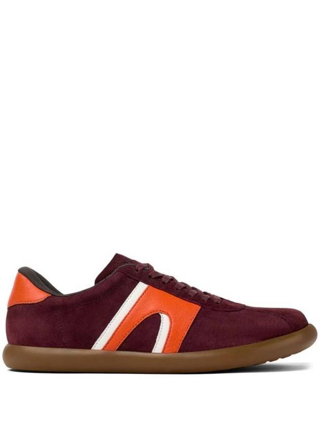 Pelotas Soller Nubuck Leather Low Top Sneakers Burgundy - CAMPER - BALAAN 1