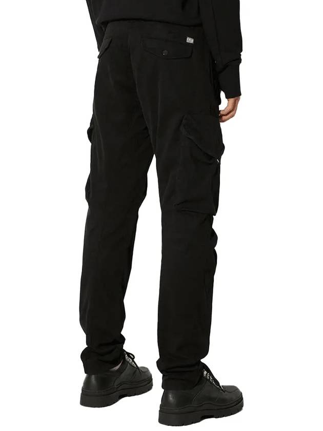 Stretch Sateen Ergonomic Lens Cargo Straight Pants Black - CP COMPANY - BALAAN 4