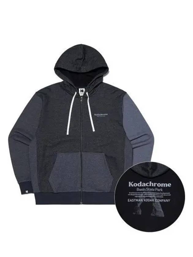 KODAK Trip Color Block Hooded Zip Up NAVY - KODO - BALAAN 1