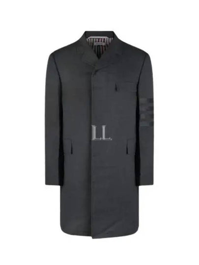 Men's Plain Weave 4 Bar Chesterfield Over Single Coat Dark Grey - THOM BROWNE - BALAAN 2