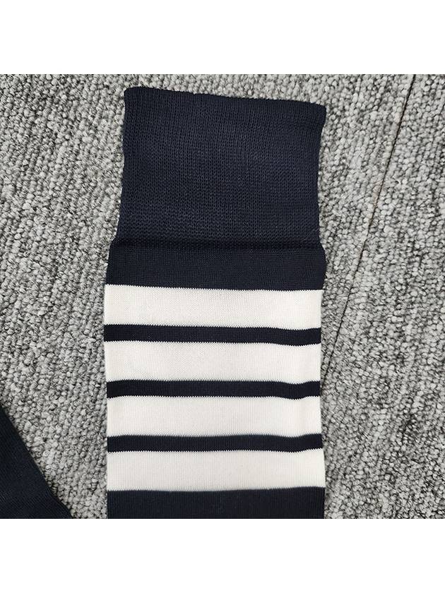 Men's Diagonal Light Weight Midi Socks Navy - THOM BROWNE - BALAAN.