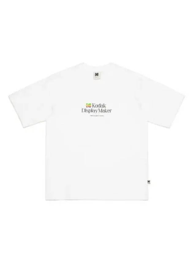 KODAK Apparel digital rainbow graphic semi overfit short sleeved T shirt white - KODO - BALAAN 1