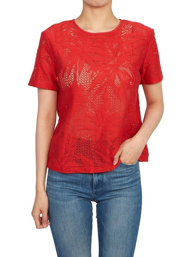 Lettera Short Sleeve T-Shirt Red - MAX MARA - BALAAN 6