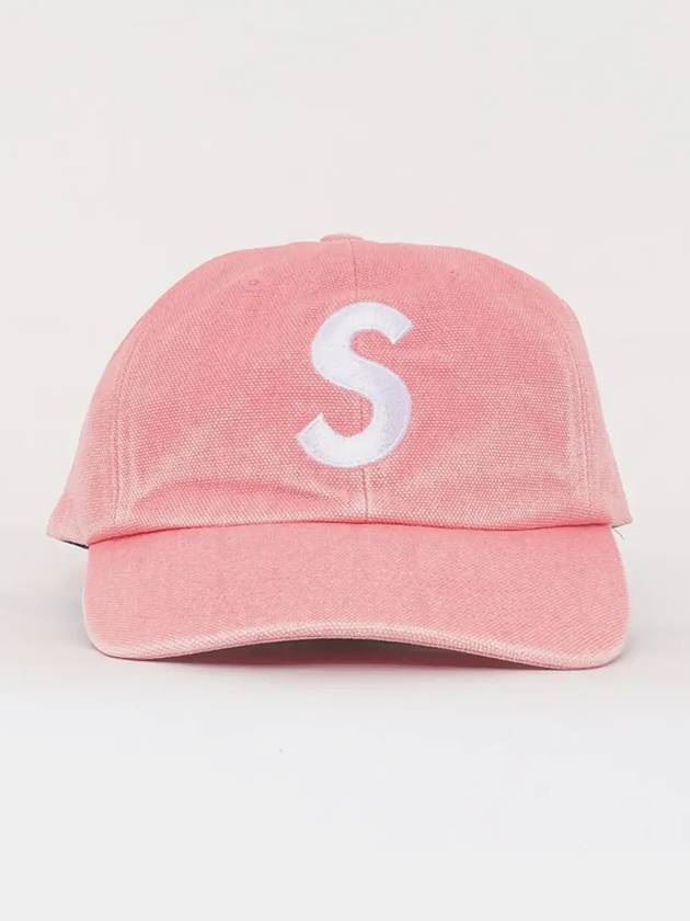 S logo pigment 6 panel men denim cap FW24H28 BRT PINK - SUPREME - BALAAN 3