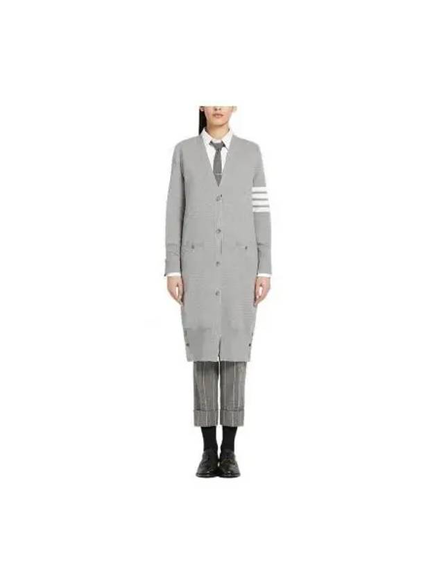 Milano Fine Merino Cardigan Light Grey - THOM BROWNE - BALAAN 2