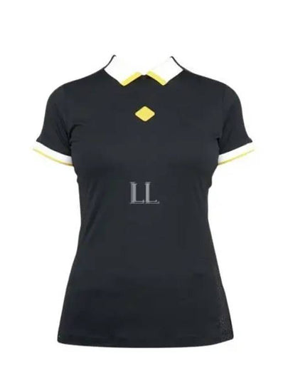 Women's KOURTNEY Polo Short Sleeve T-Shirt Black - J.LINDEBERG - BALAAN 2