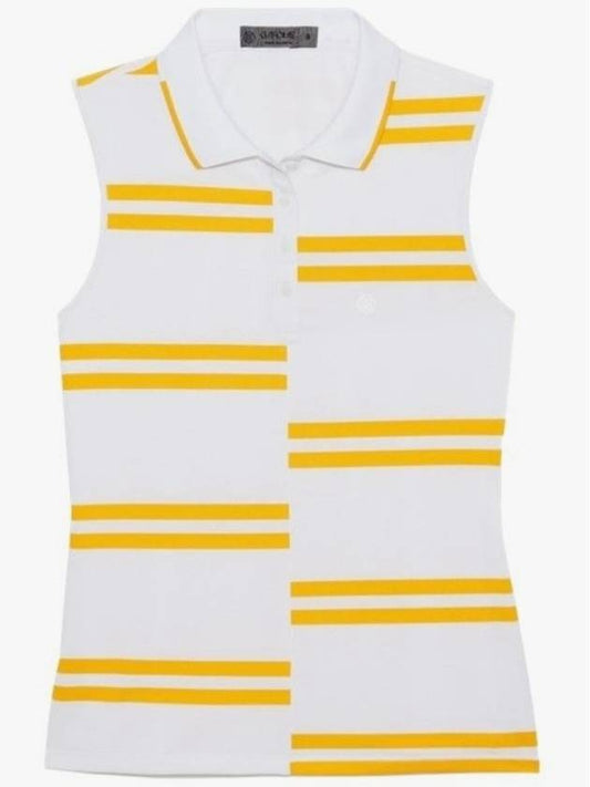 Golf Striped Tech Sleeveless Polo T-Shirt - G/FORE - BALAAN 2