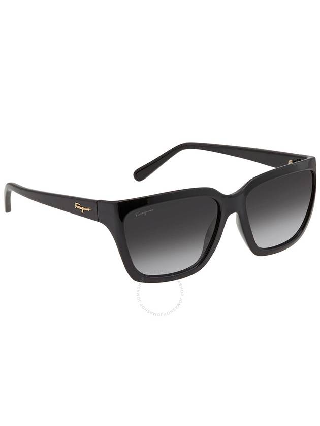 Eyewear Logo Square Sunglasses Black - SALVATORE FERRAGAMO - BALAAN 4