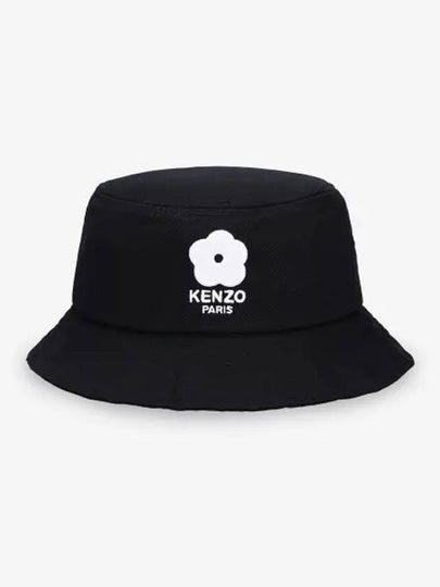 Flower Logo Embroidery Bucket Hat Black - KENZO - BALAAN 2