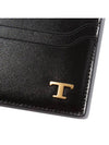 Metal T Logo Leather Card Wallet - TOD'S - BALAAN.