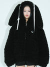 0 1 bunny fleece jacket BLACK - CLUT STUDIO - BALAAN 6