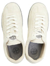 Logo Suede Low Top Sneakers Cream - STONE ISLAND - BALAAN 3