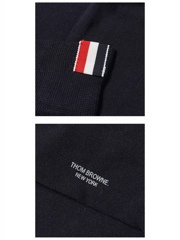 Men's Diagonal Light Weight Midi Socks Navy - THOM BROWNE - BALAAN 6