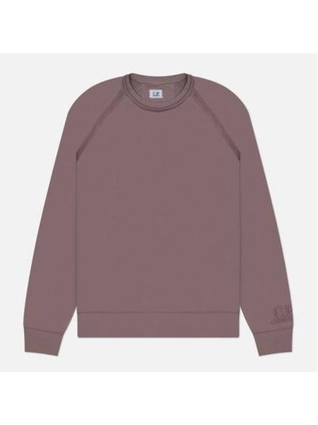 Light Fleece Logo Crew Neck Sweatshirt Purple - CP COMPANY - BALAAN 2