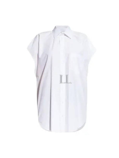 Women's Sleeveless Button-Up Shirt White - BALENCIAGA - BALAAN 2