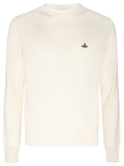 Logo Crew Neck Wool Knit Top Beige - VIVIENNE WESTWOOD - BALAAN 2