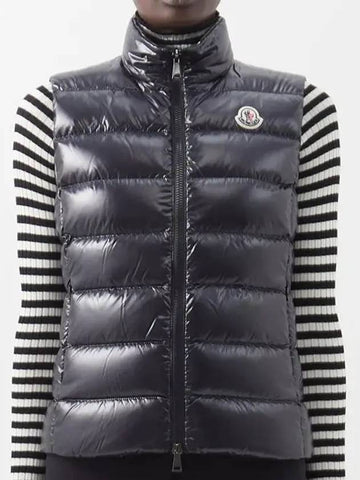 GHANY midi weight lacquer quilted down vest - MONCLER - BALAAN 1