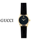 Women's G Timeless Quartz Leather Watch Black - GUCCI - BALAAN 2