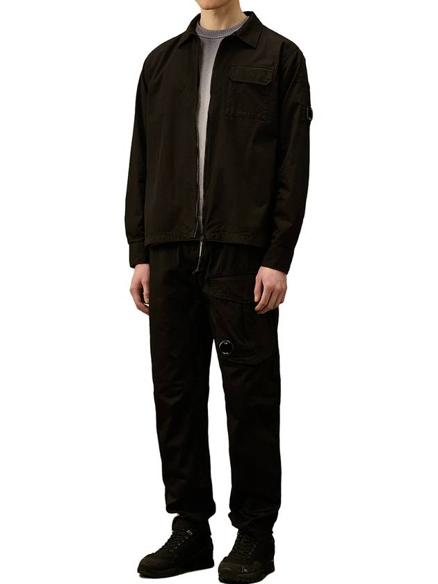 Full Zip Over Long Sleeve Shirt Black - CP COMPANY - BALAAN 7