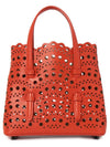 Mina 16 Vienne Wave Lux Calfskin Tote Bag Red - ALAIA - BALAAN 4