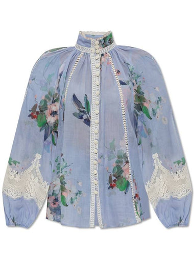 Zimmermann Shirt With Floral Pattern, Women's, Blue - ZIMMERMANN - BALAAN 1