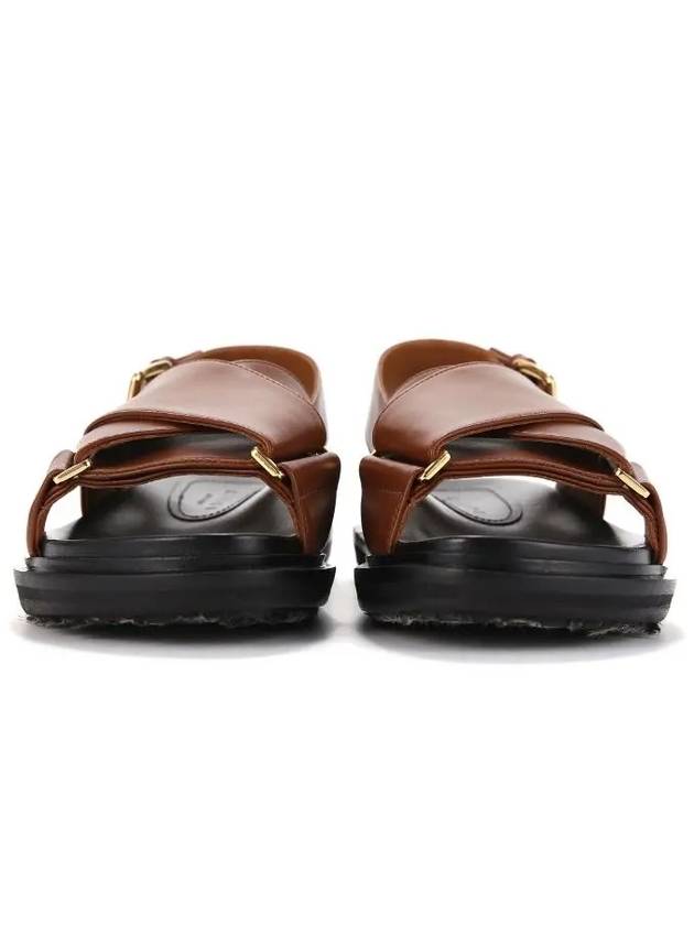 Fussbett Leather Sandals Brown - MARNI - BALAAN 4